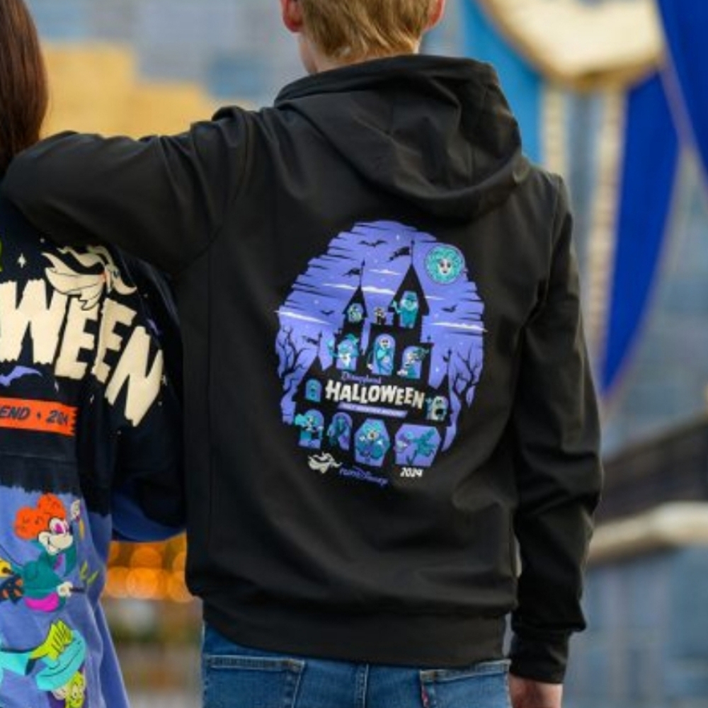 Run Disney 2024 Disneyland Halloween Half Marathon Zip Up Hoodie Jacket XXL NWT